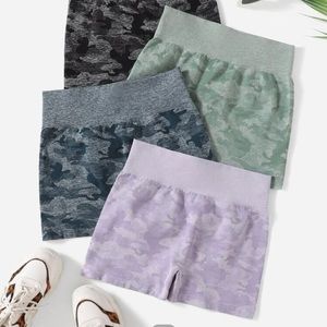 3 Pack Seamless Camo Shorts